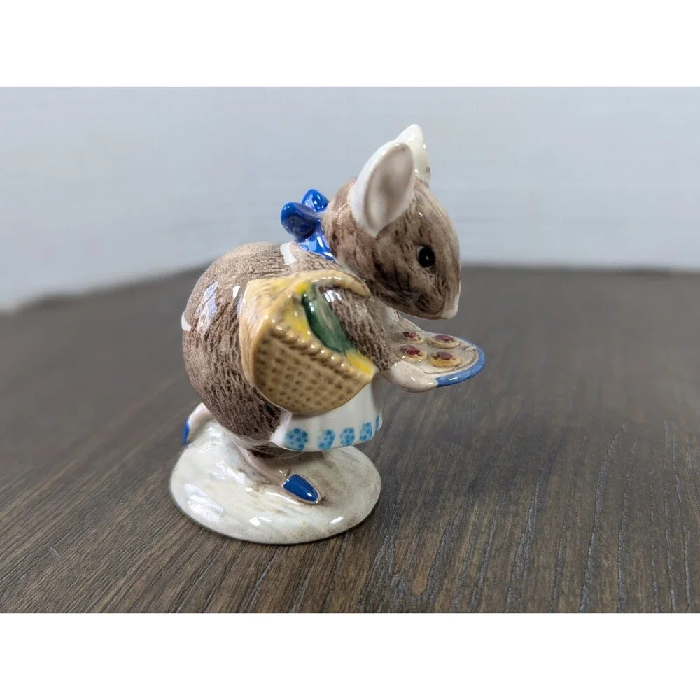 VTG ROYAL ALBERT Beatrix Potter Lady Mouse & Appley Dapply Porcelain Figurines